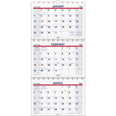 AT-A-GLANCE - 8 Sheet, 12 x 16-1/2", Wall Calendar - Industrial Tool & Supply