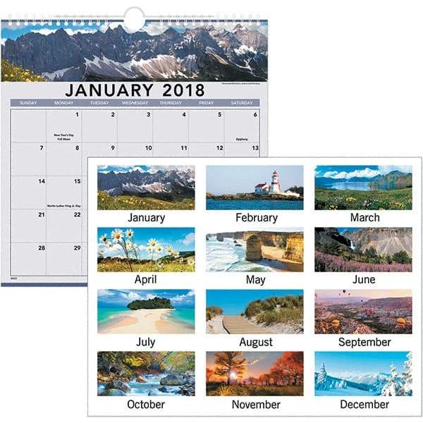 AT-A-GLANCE - 12 Sheet, 12 x 12", Wall Calendar - Industrial Tool & Supply