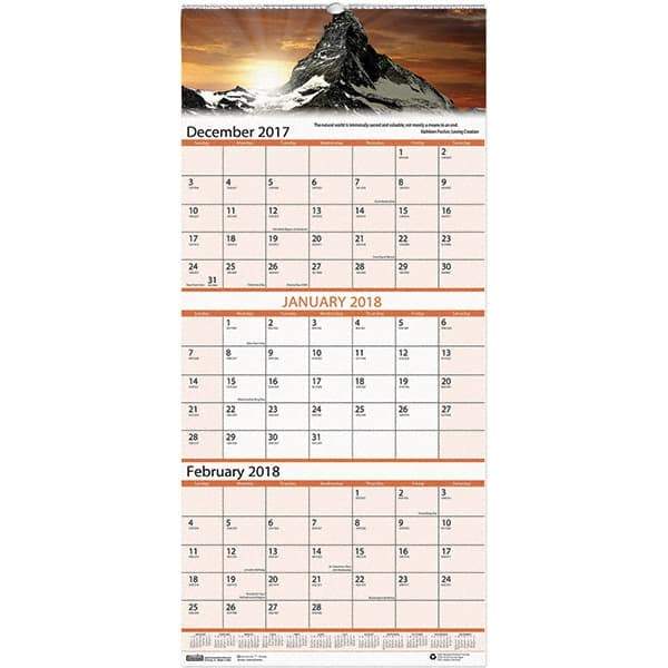House of Doolittle - 14 Sheet, 8 x 17", Wall Calendar - Scenic - Industrial Tool & Supply