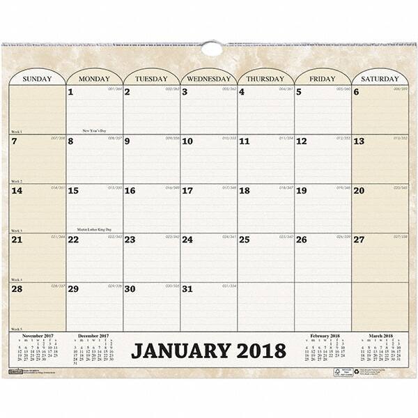 House of Doolittle - 12 Sheet, 14-7/8 x 12", Wall Calendar - Industrial Tool & Supply