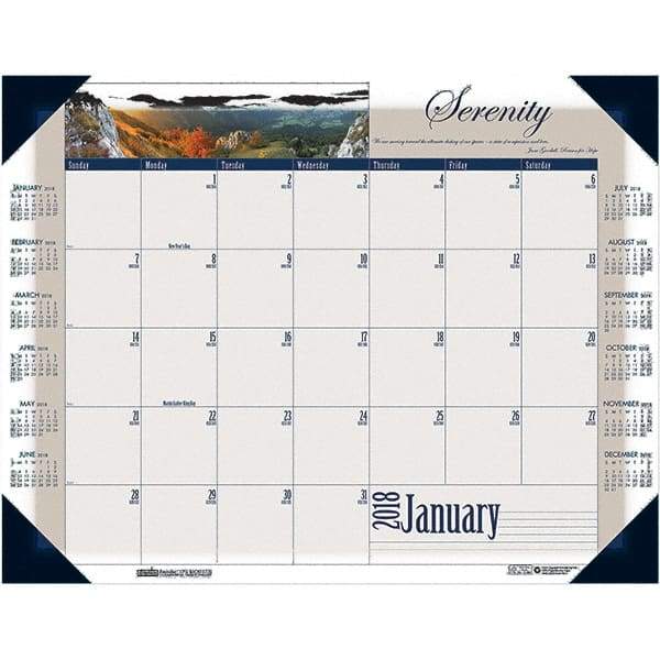 House of Doolittle - 12 Sheet, 22 x 17", Desk Pad Calendar - Motivational - Industrial Tool & Supply