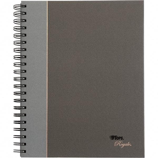 TOPS - 96 Sheet, 10-1/2 x 8", Legal/Wide (Style) Business Notebook - Black & Gray - Industrial Tool & Supply