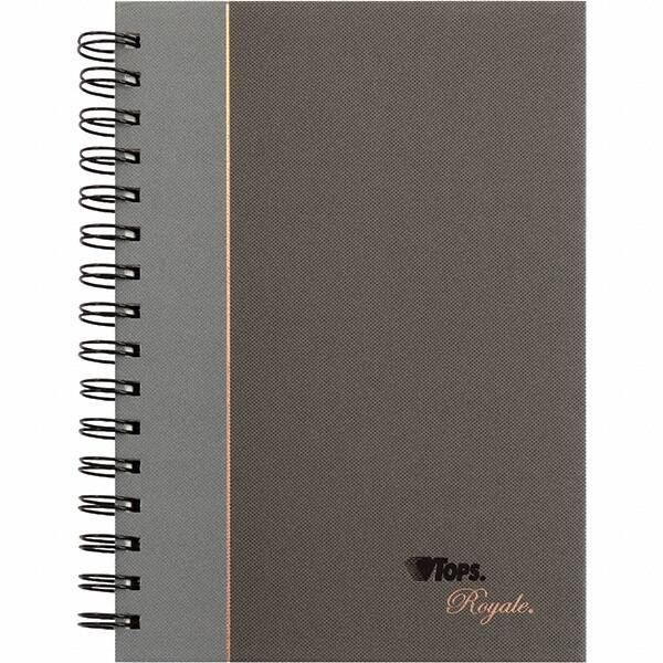 TOPS - 96 Sheet, 5-1/4 x 8 1/4", Legal/Wide (Style) Business Notebook - Black & Gray - Industrial Tool & Supply