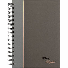 TOPS - 96 Sheet, 5-1/4 x 8 1/4", Legal/Wide (Style) Business Notebook - Black & Gray - Industrial Tool & Supply