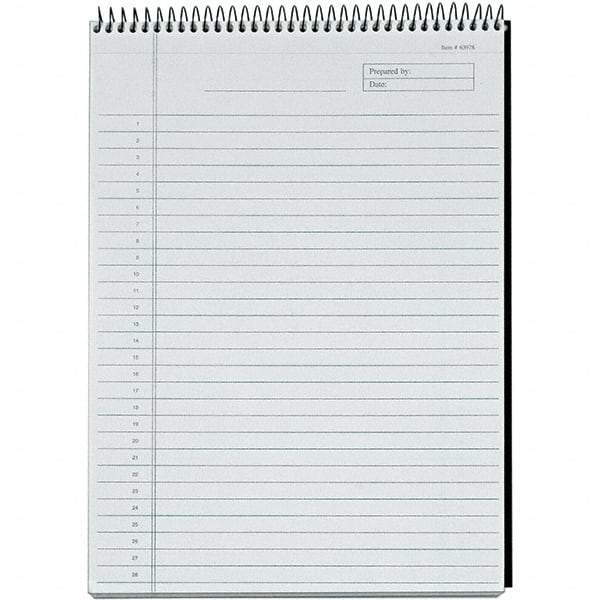 TOPS - 60 Sheet, 8-1/2 x 11-3/4", Legal/Wide (Style) Planning Pad - Black - Industrial Tool & Supply