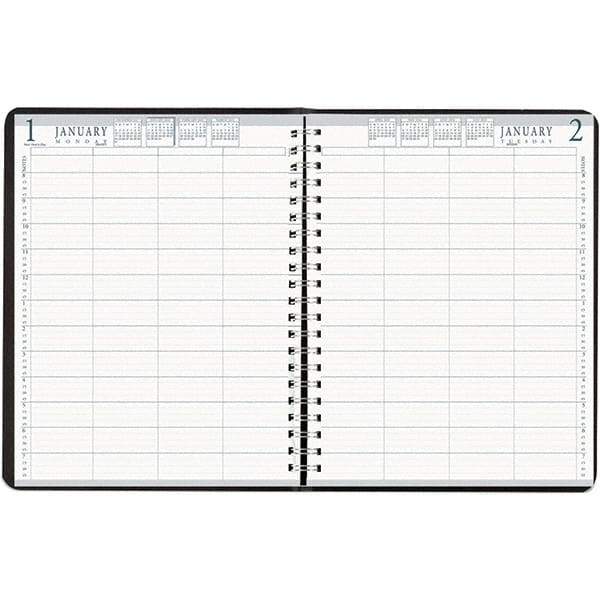 House of Doolittle - 365 Sheet, 8 x 11", Group Daily Appointment Book - Black - Industrial Tool & Supply
