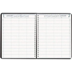 House of Doolittle - 365 Sheet, 8 x 11", Group Daily Appointment Book - Black - Industrial Tool & Supply