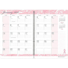 House of Doolittle - 24 Sheet, 7 x 10", Monthly Planner - Pink - Industrial Tool & Supply