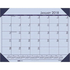House of Doolittle - 12 Sheet, 22 x 17", Desk Pad Calendar - Sunset Orchid - Industrial Tool & Supply