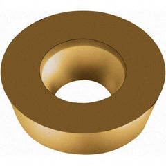 Walter - RDHX1003M0 A27 Grade WKP35G Carbide Milling Insert - TiAlN/TiN Finish, 1/8" Thick, 10mm Inscribed Circle, 5mm Corner Radius - Industrial Tool & Supply