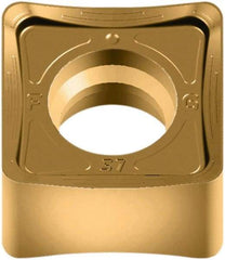 Walter - SNGX1205 F27 Grade WKP35G Carbide Milling Insert - TiAlN/TiN Finish, 6.4mm Thick, 1/2" Inscribed Circle, 0.8mm Corner Radius - Industrial Tool & Supply