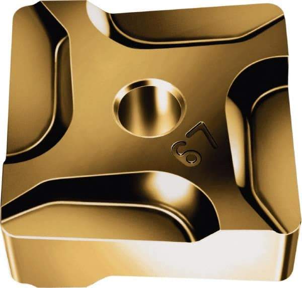 Walter - SNEF1204M0 Grade WKP35G Carbide Milling Insert - TiAlN/TiN Finish, 4.76mm Thick, 1/2" Inscribed Circle, 0.8mm Corner Radius - Industrial Tool & Supply