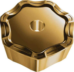 Walter - XNHF070508 D27 Grade WKP35G Carbide Milling Insert - TiAlN/TiN Finish, 5.8mm Thick, 14.5mm Inscribed Circle, 0.8mm Corner Radius - Industrial Tool & Supply