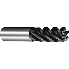 Sandvik Coromant - 8mm, 5 Flute, Solid Carbide, 0.5mm Corner Chamfer End Mill - 42° Helix, 18mm LOC - Industrial Tool & Supply