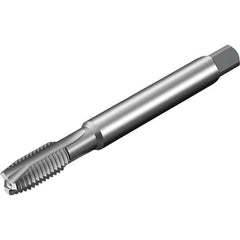 Sandvik Coromant - 4 Flute, AlCrN Finish, Powdered Metal High Speed Steel Spiral Point Tap - Plug Chamfer, 23mm Thread Length, 9mm Shank Diam, 6HX Class of Fit - Exact Industrial Supply
