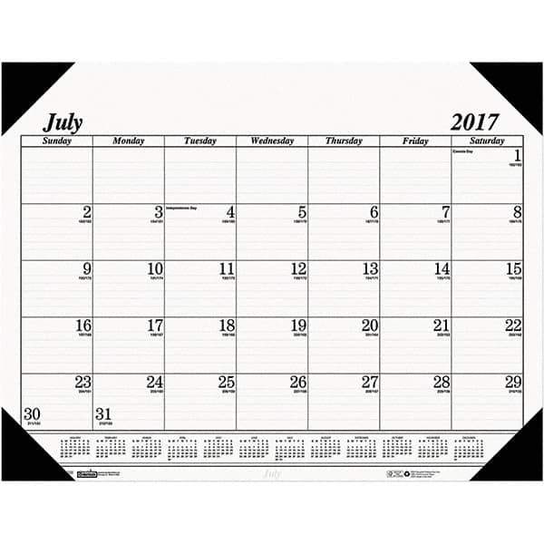 House of Doolittle - 14 Sheet, 22 x 17", Desk Pad Calendar - White - Industrial Tool & Supply