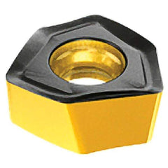 Iscar - H600 WXCU070515 HP Grade IC882 Carbide Milling Insert - TiAlN/TiN Finish, 5.9mm Thick, 11.14mm Inscribed Circle, 1.5mm Corner Radius - Industrial Tool & Supply