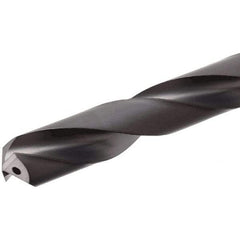 Iscar - 7.7mm 140° Solid Carbide Jobber Drill - TiAlN Finish, Right Hand Cut, Spiral Flute, Straight Shank, 91mm OAL, Standard Point - Industrial Tool & Supply