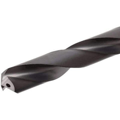 Iscar - 10.5mm 140° Solid Carbide Jobber Drill - TiAlN Finish, Right Hand Cut, Spiral Flute, Straight Shank, 102mm OAL, Standard Point - Industrial Tool & Supply