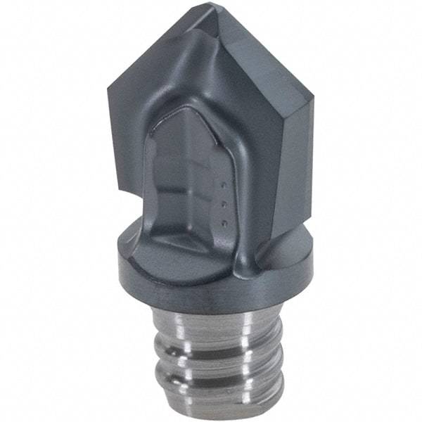 Iscar - MM HCD Grade IC908 Carbide Chamfer Milling Tip Insert - TiAlN Finish, 2 Flutes, 10mm Cutting Diam, 4.5mm Depth of Cut, 14mm Extension - Industrial Tool & Supply