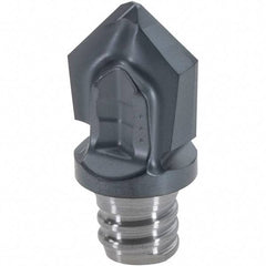 Iscar - MM HCD Grade IC908 Carbide Chamfer Milling Tip Insert - TiAlN Finish, 2 Flutes, 10mm Cutting Diam, 4.5mm Depth of Cut, 14mm Extension - Industrial Tool & Supply