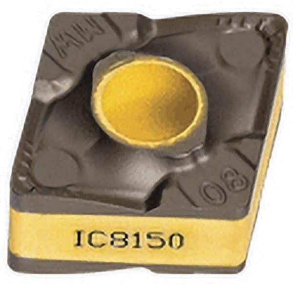 Iscar - SOGT100408 DT Grade IC808 Carbide Indexable Drill Insert - TiN/TiAlN Finish, Square, 9.8mm Inscribed Circle - Industrial Tool & Supply