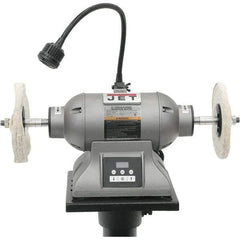 Jet - 8" Wheel Diam x 1/2" Wheel Width, 1 hp Buffer - 5/8" Arbor Hole Diam, 3 Phase, 3,600 Max RPM, 115 Volts - Industrial Tool & Supply