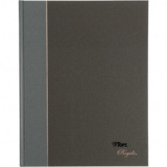 TOPS - 96 Sheet, 10-1/2 x 8", Legal/Wide (Style) Business Notebook - Black & Gray - Industrial Tool & Supply