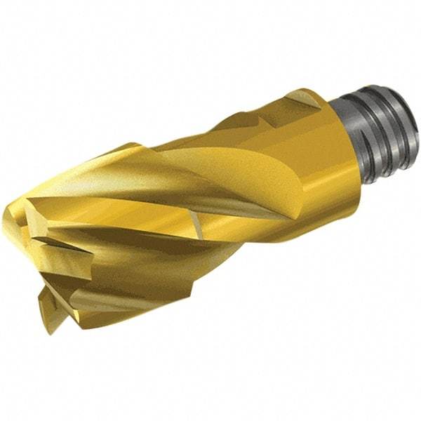 Iscar - MM EFCB Grade IC908 Carbide End Milling Tip Insert - TiAlN/TiN Finish, 4 Flutes, 14mm Cutting Diam, 11.5mm Depth of Cut, 28mm Extension - Industrial Tool & Supply