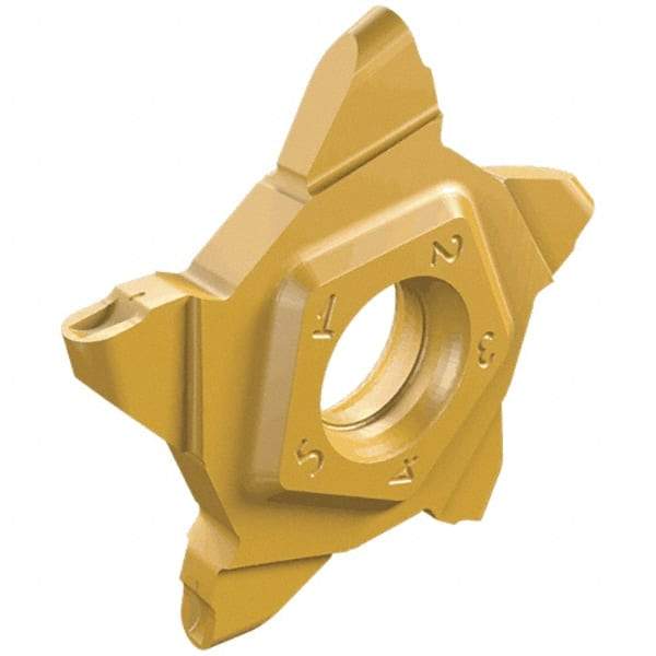 Iscar - 24N200PENTA C Grade IC908, 2mm Cutting Width Carbide Grooving Insert - 3mm Max Depth of Cut, 1mm Corner Radius, TiAlN Finish - Industrial Tool & Supply