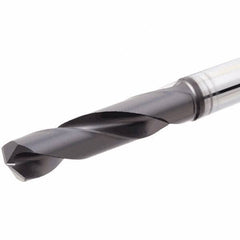 Iscar - 10.2mm 140° Solid Carbide Jobber Drill - TiAlN Finish, Right Hand Cut, Spiral Flute, Straight Shank, 118mm OAL, Standard Point - Industrial Tool & Supply
