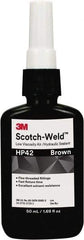 3M - 50 mL Bottle Brown Threaded Pipe Sealant - Dimethacrylate, 300°F Max Working Temp, For Seal Hydraulic & Pneumatic Pipes & Fittings - Industrial Tool & Supply