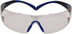 3M - Indoor/Outdoor Gray Lenses, Frameless Safety Glasses - Anti-Fog, Blue/Gray Frame, Size Universal, Wrap Around - Industrial Tool & Supply