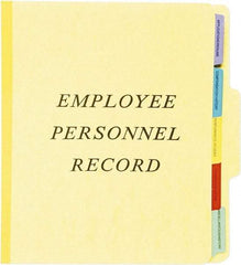 Pendaflex - 8-1/2 x 11", Letter Size, Yellow, Personnel File Folder - 20 Point Stock, 1/3 Tab Cut Location - Industrial Tool & Supply