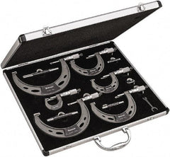 Starrett - Mechanical Outside Micrometer Sets Minimum Measurement (Inch): 0 Maximum Measurement (Inch): 6 - Industrial Tool & Supply