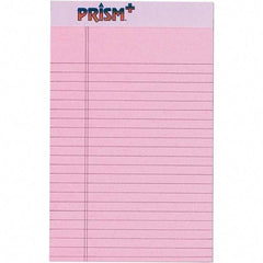 TOPS - 50 Sheet, 5 x 8", Narrow Legal Pad - Pastel Pink - Industrial Tool & Supply