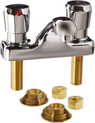 Zurn - Integral, Metering Faucet, Chrome Plated Deck Mount, Lavatory Metering Faucet - Push Button Handle - Industrial Tool & Supply