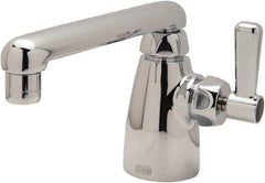 Zurn - Swing Spout/Nozzle, Two Handle, Chrome Plated Single Hole Mount, Laboratory Faucet - Lever Handle - Industrial Tool & Supply