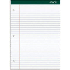 TOPS - 100 Sheet, 8-1/2 x 11-3/4", Legal/Wide (Style) Writing Pad - White - Industrial Tool & Supply