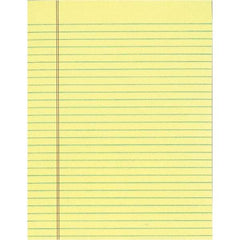 TOPS - 50 Sheet, 8-1/2 x 11", Legal/Wide (Style) Legal Pad - Canary - Industrial Tool & Supply