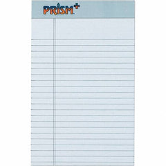 TOPS - 50 Sheet, 5 x 8", Narrow Legal Pad - Pastel Gray - Industrial Tool & Supply