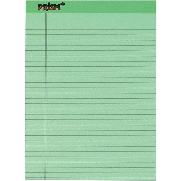 TOPS - 50 Sheet, 8-1/2 x 11-3/4", Legal/Wide (Style) Legal Pad - Pastel Green - Industrial Tool & Supply