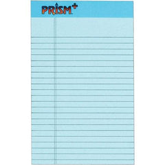 TOPS - 50 Sheet, 5 x 8", Narrow Legal Pad - Pastel Blue - Industrial Tool & Supply