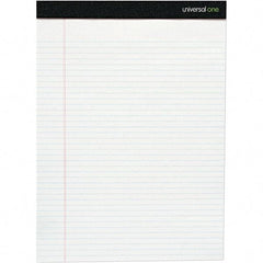 Universal One - 50 Sheet, 8-1/2 x 11-3/4", Legal/Wide (Style) Writing Pad - White - Industrial Tool & Supply