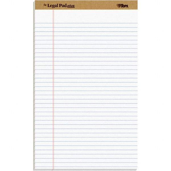 TOPS - 50 Sheet, 8-1/2 x 14", Legal/Wide (Style) Legal Pad - White - Industrial Tool & Supply