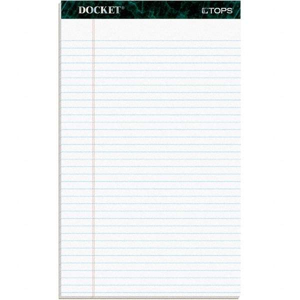 TOPS - 50 Sheet, 8-1/2 x 14", Legal/Wide (Style) Writing Pad - White - Industrial Tool & Supply