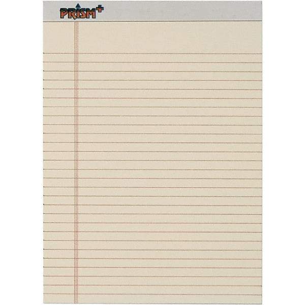 TOPS - 50 Sheet, 8-1/2 x 11-3/4", Legal/Wide (Style) Legal Pad - Pastel Ivory - Industrial Tool & Supply