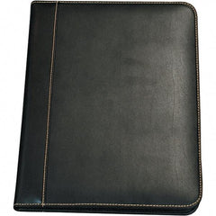 Samsill - 50 Sheet, 8-1/2 x 11", Legal (Style) Leather Padfolio - Black - Industrial Tool & Supply