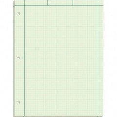 TOPS - 100 Sheet, 8-1/2 x 11", Quadrille Engineering Computation Pad - Black, Green - Industrial Tool & Supply