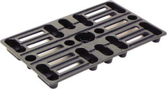 Valley Craft - 15" Long x 24" & Wide x 1-1/2" High Plastic Nestable Pallet - 800 Lb Static Capacity, Black - Industrial Tool & Supply
